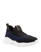 Tours Two-tone Knit Trainer