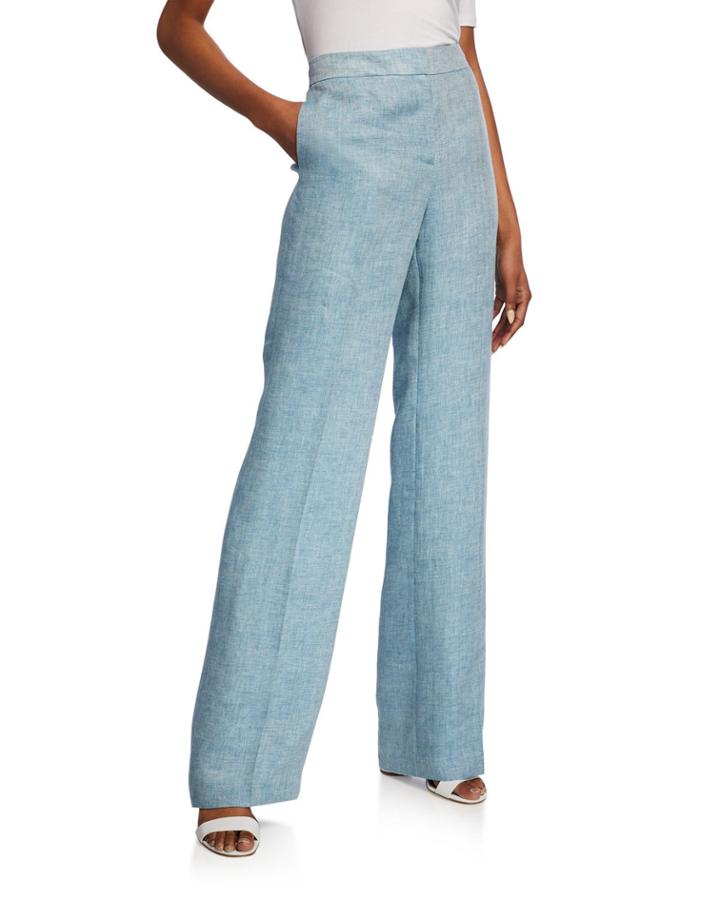 Dalton Bravado Italian Linen Full-leg Pants