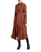 Arnica Paisley-print Tie-waist Coat