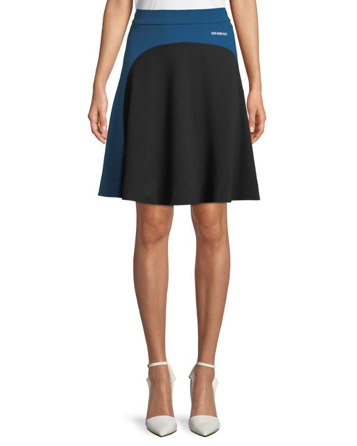 Flippy Back-zip A-line Jersey Knee-length