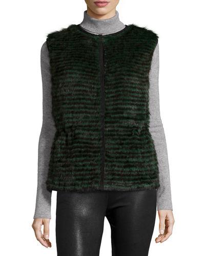 Reversible Layered Mink-fur/suede Vest