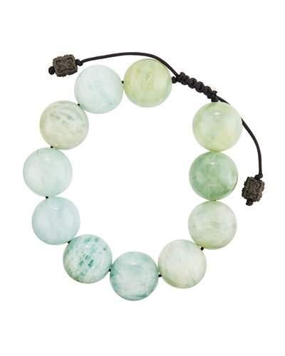 16mm Aquamarine Beaded Bracelet
