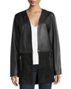 Emory Open-front Zip-off Leather &