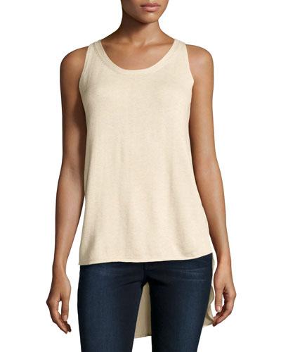 Silk Back Panel Tank, Neutral