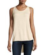 Silk Back Panel Tank, Neutral