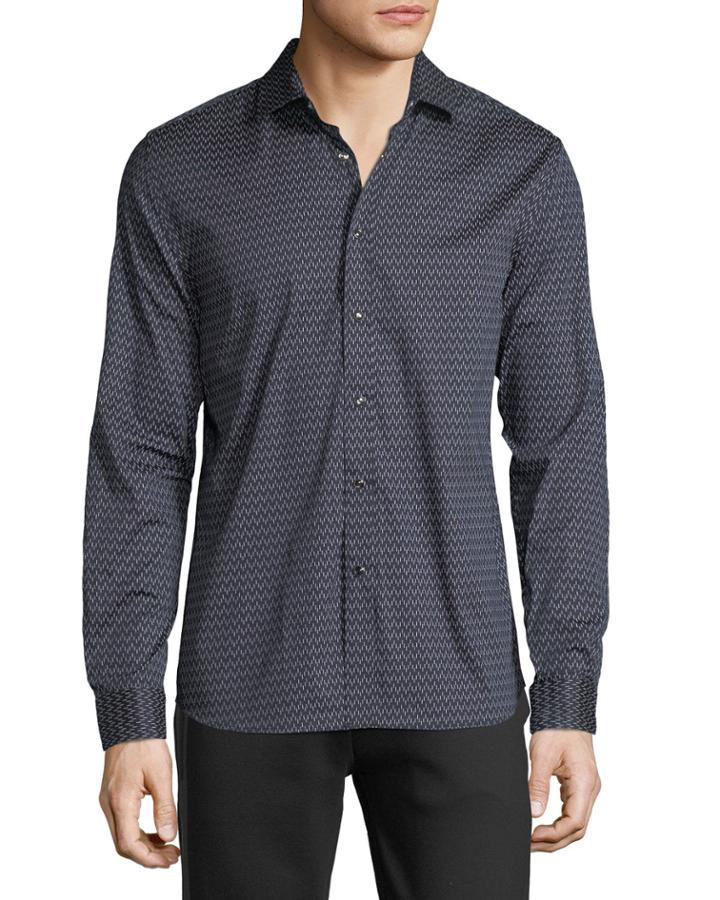 Men's Dash Print Long-sleeve