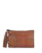 Nolita Iridescent Leather Ring Clutch Bag