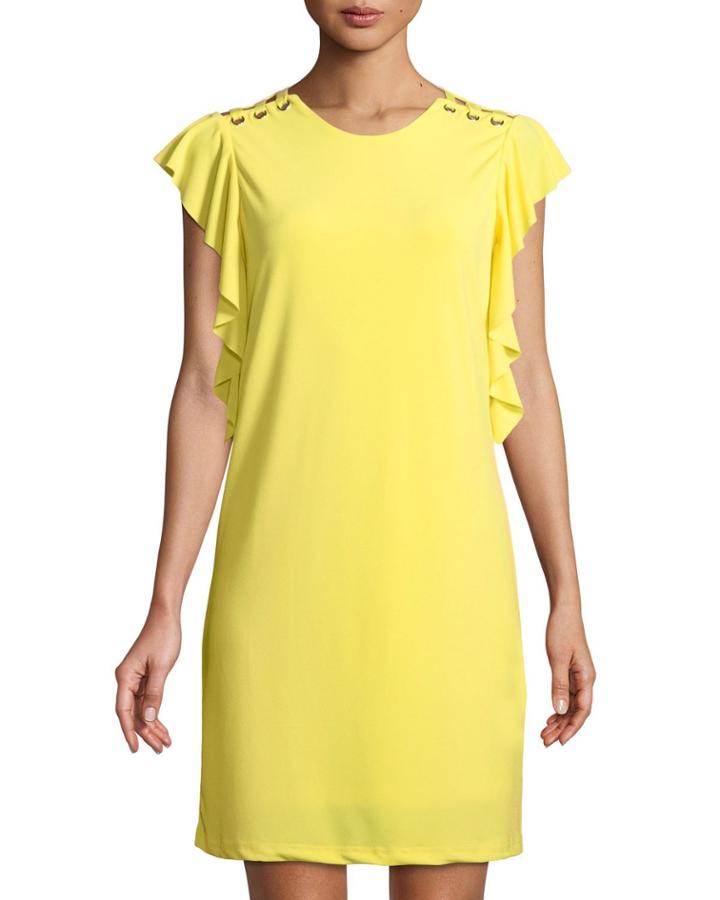Butterfly-sleeve Lace-shoulder
