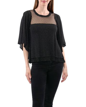 Double-layer Sweater Top With Flutter