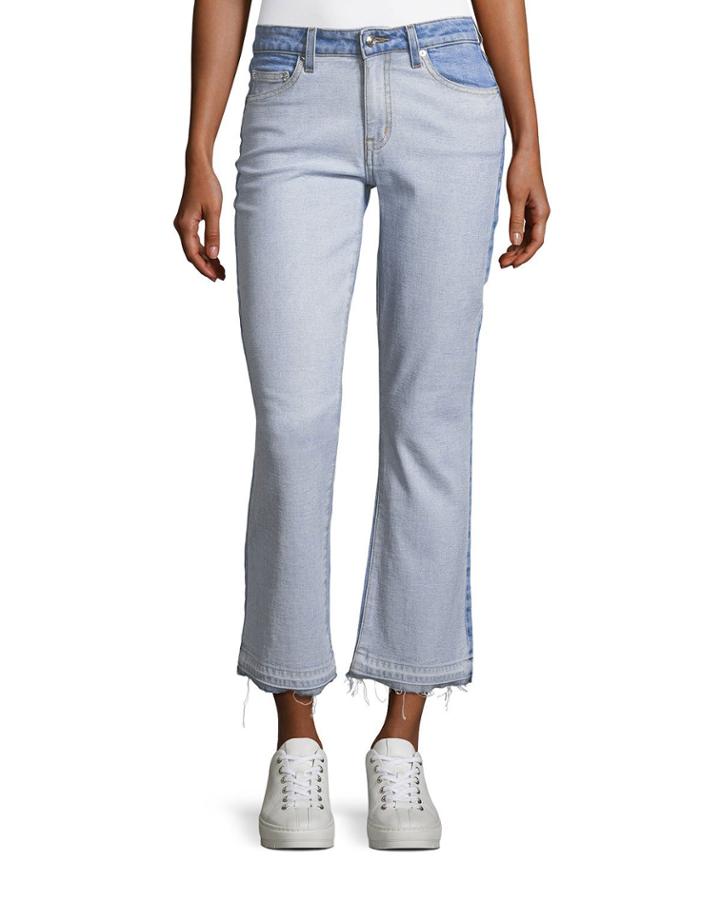 Gia Mid-rise Cropped Flared Jeans