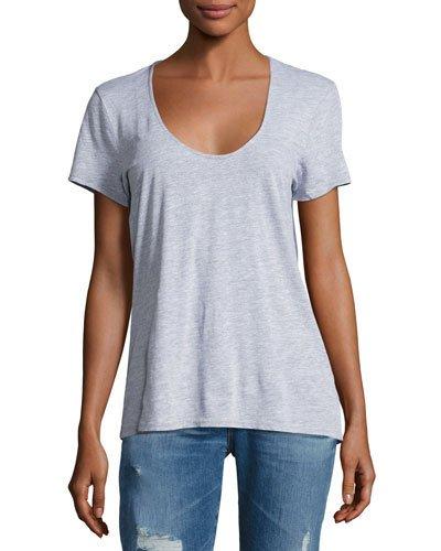 Scoop-neck Short-sleeve Jersey Tee,