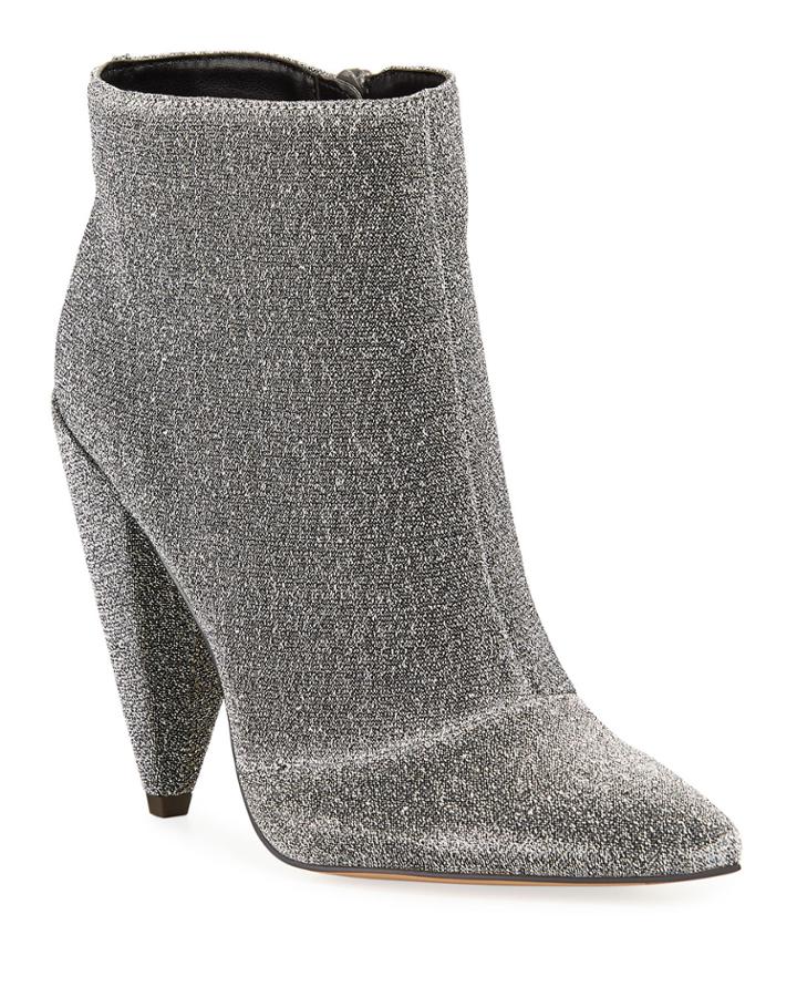 Jayden Metallic Tapered-heel Booties