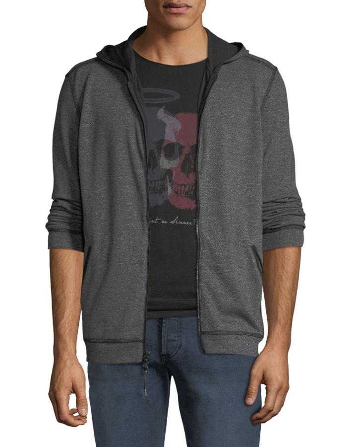 Men's Double-knit Zip-front Hoodie