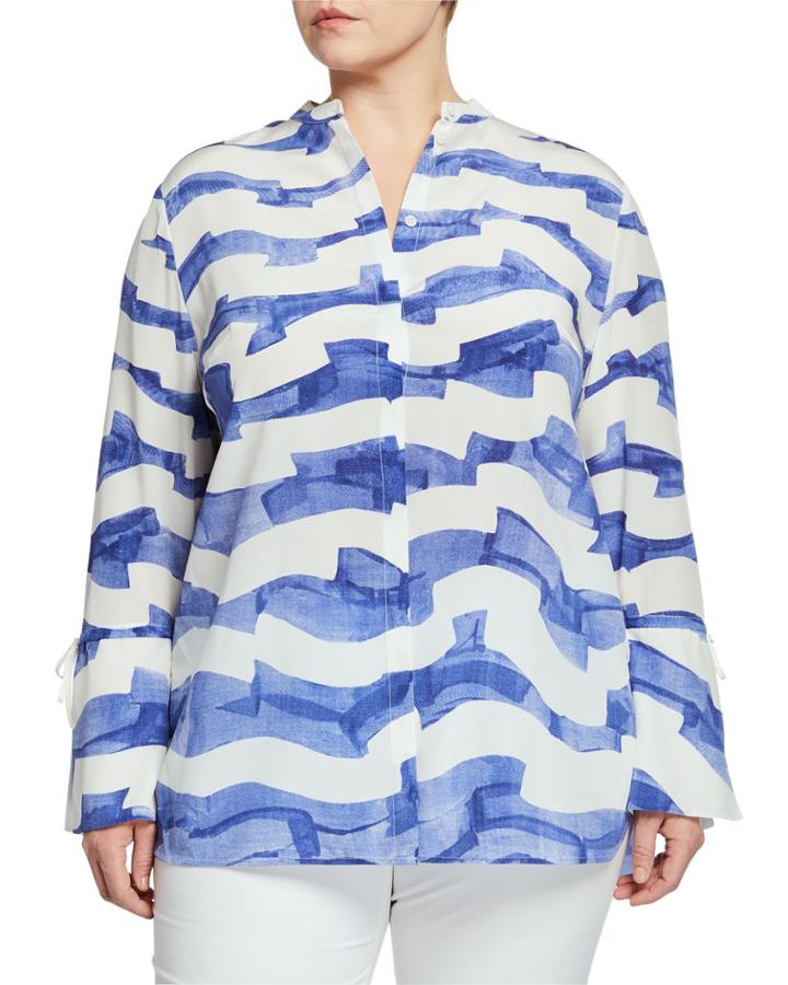 Plus Size Desra Watercolor Waves