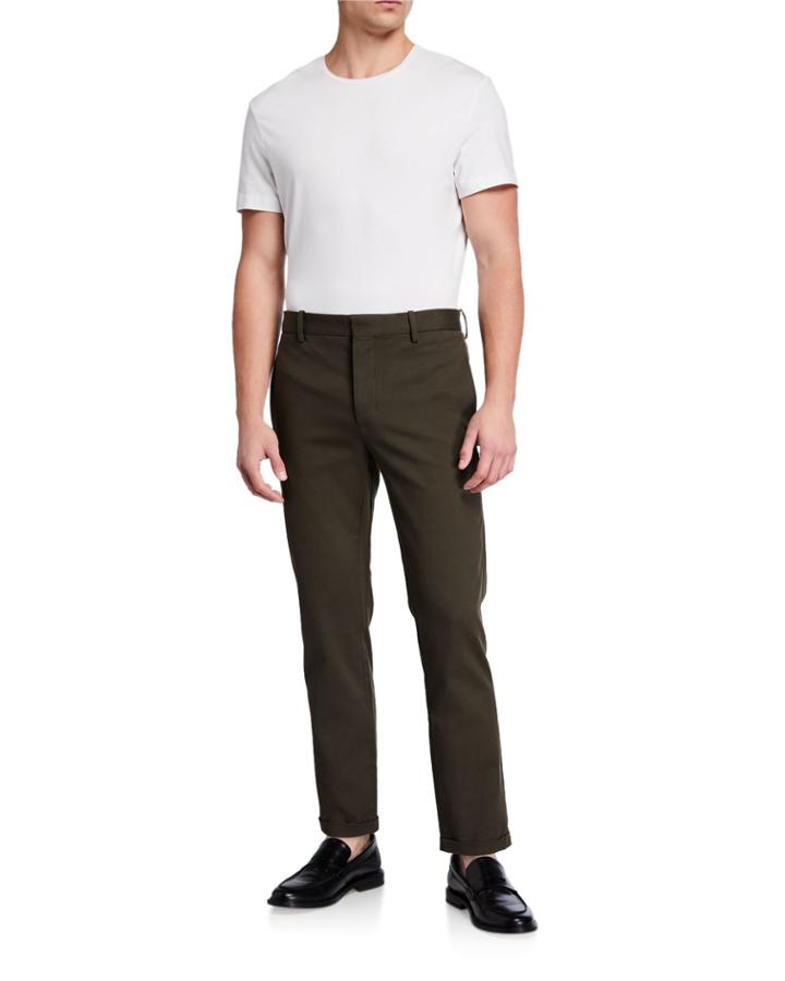 Men's Cropped Wool-blend Trousers
