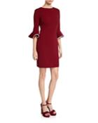 3/4-sleeve Ruffle-cuff