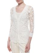 Burnout Leopard Cardigan With Pockets