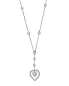 18k White Gold Diamond Heart Necklace