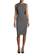 Marilyn Speckled Sleeveless Dress, Black/multi