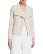Metallic Tweed Flyaway Jacket