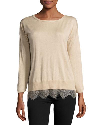 Lace-trimmed Sweater,