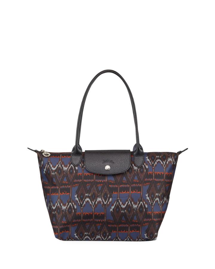 Le Pliage Ikat-print Shoulder Tote Bag