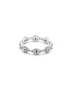 14k White Gold Diamond Stackable Band Ring,