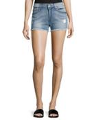 Cut-off Stretch-denim