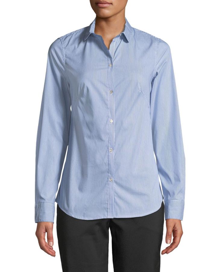 Peter-pan Collar Button Front Blouse