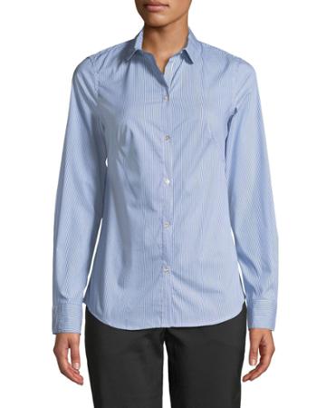 Peter-pan Collar Button Front Blouse