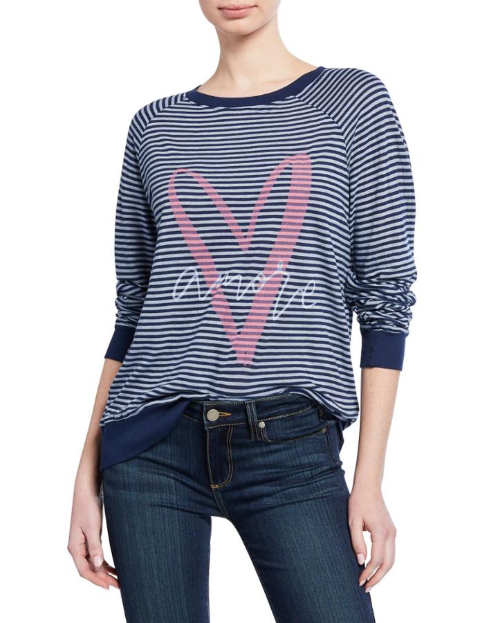 Heart Amore Striped Pullover