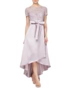 High-low Lace & Mikado Cocktail Dress