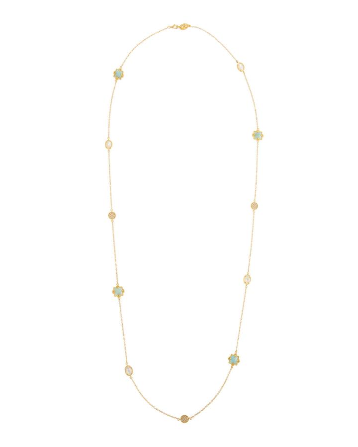 Amazonian Allure Multi-stone Station Necklace