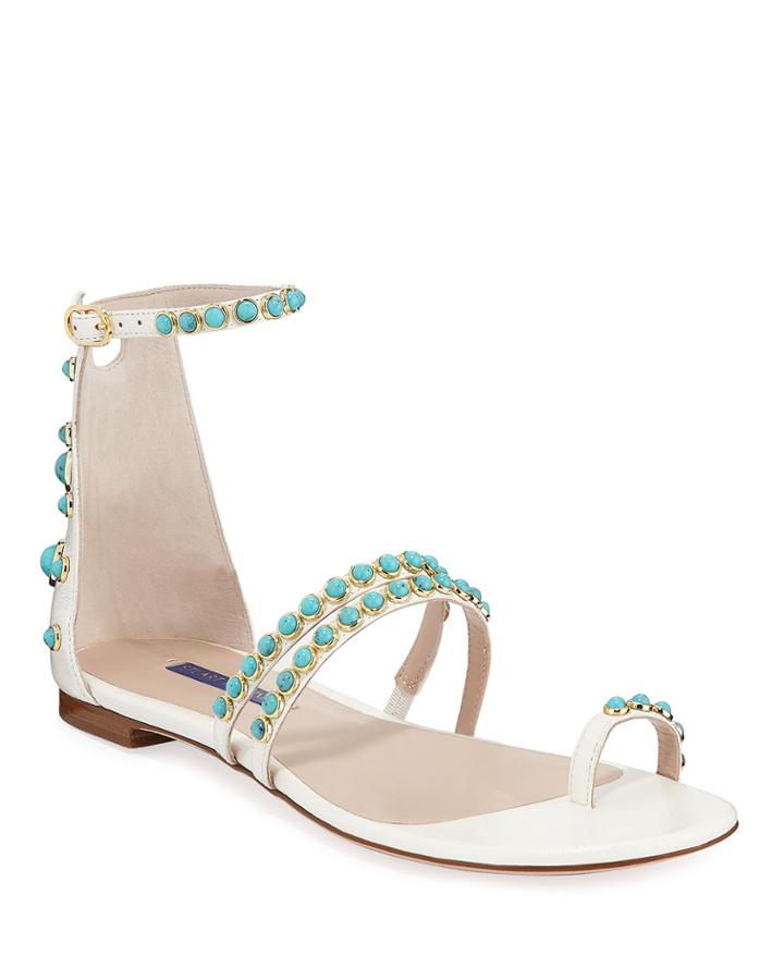 Petrina Studded Patent Leather Flat