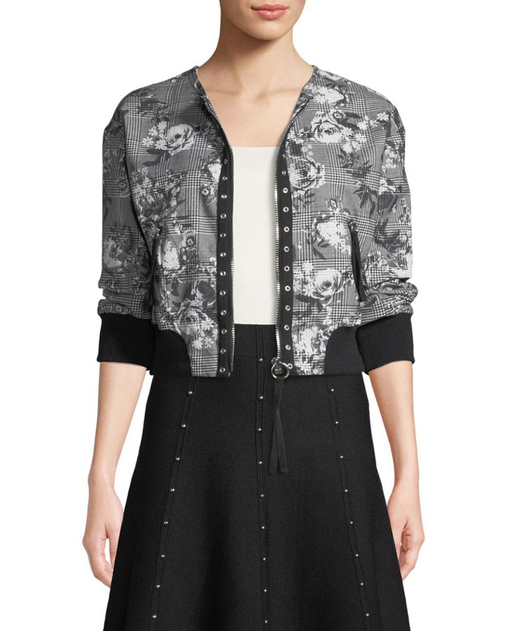 Baldwin Floral/check Bomber Jacket
