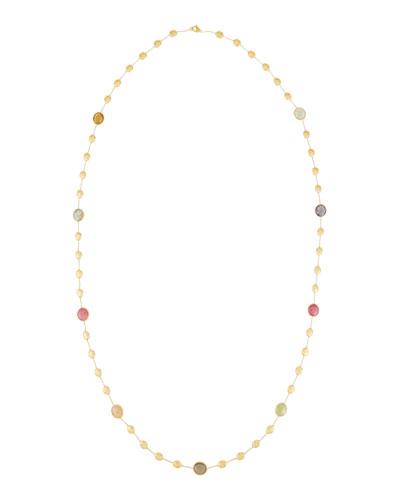 Siviglia 18k Multicolored Sapphire Station Necklace