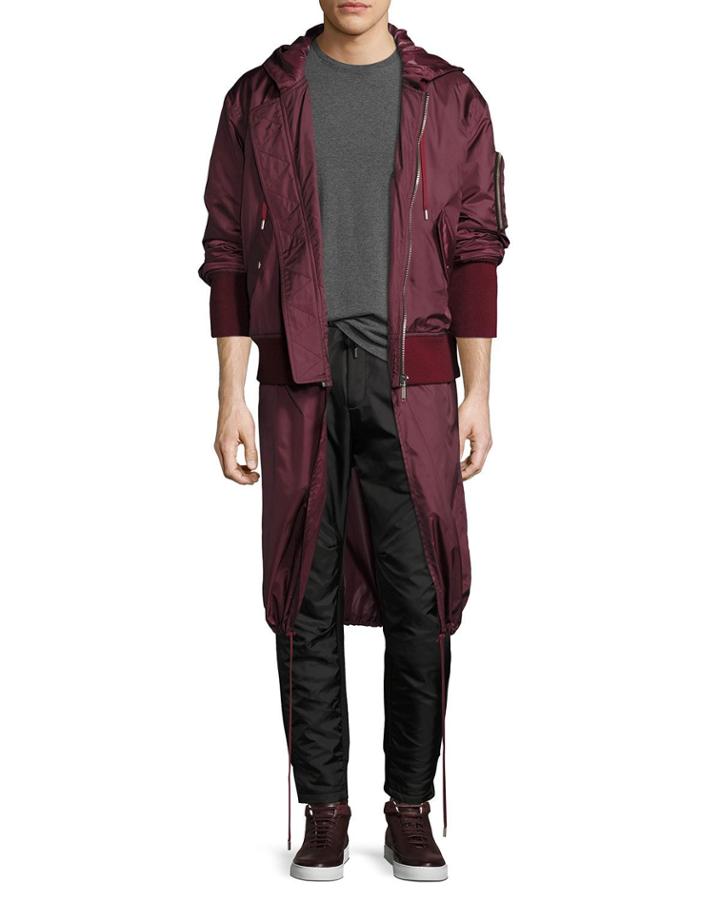 Clemente Hybrid Hooded Bomber Jacket