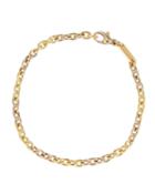 Estate 18k Bicolor Gold Chain Bracelet,