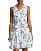 Meteor Sleeveless Tie-waist Dress