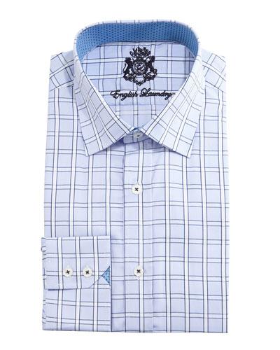 Windowpane-check Woven Dress