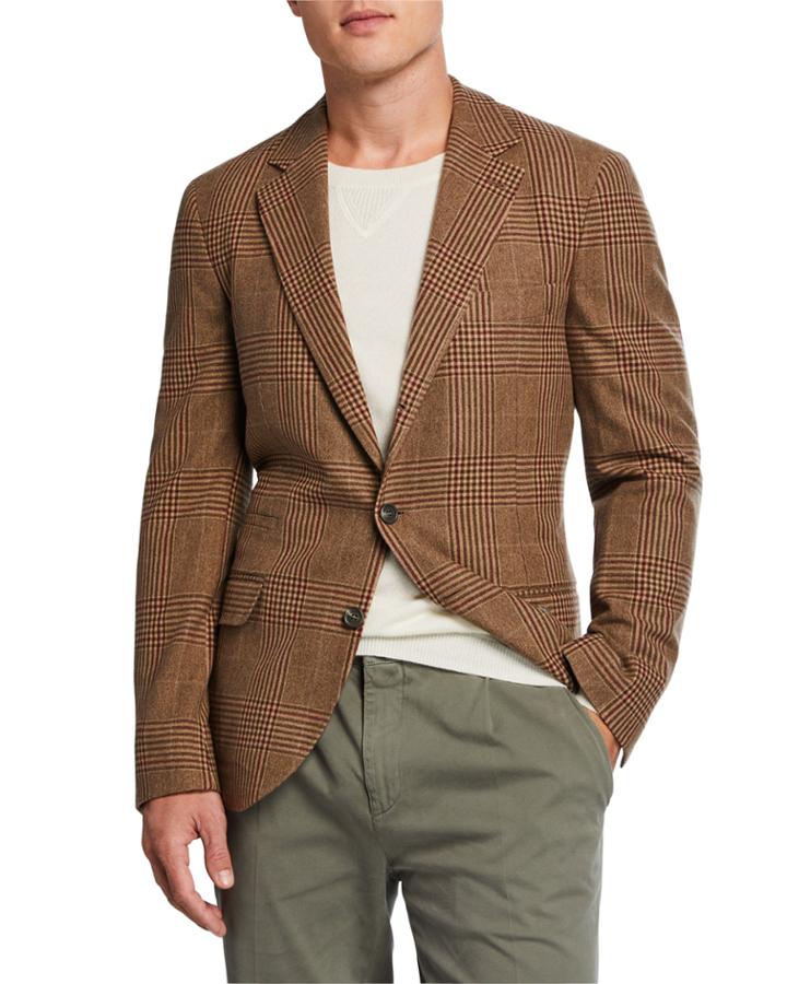 Men's Plaid Wool-blend