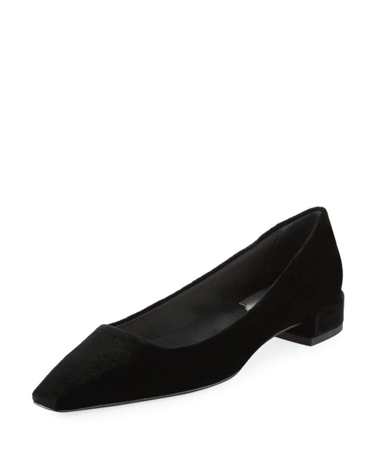 Squared Suede Ballet Flats