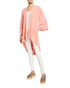 Miuccia Lace Insert High-low Kimono
