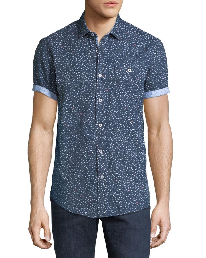 Men's Short-sleeve Bird Print