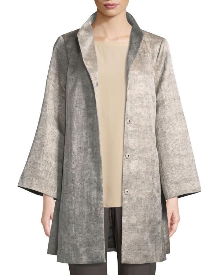 Disguise Jacquard Funnel-neck Jacket