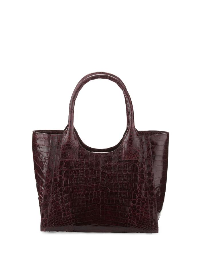 Nancy Gonzalez Crocodile Tote Bag, Wine, Women's, Wine