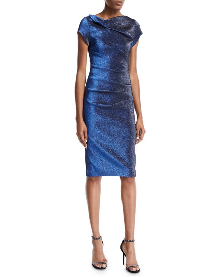 Cap-sleeve High-neck Stretch