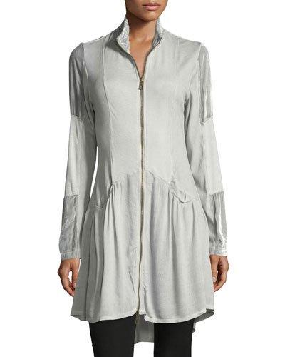 Amani Zip-front Terrycloth Jacket