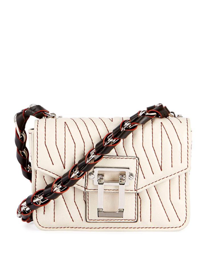 Hava Woven Crossbody Bag, Off White