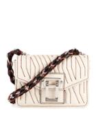 Hava Woven Crossbody Bag, Off White
